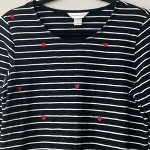 Christopher & Banks Heart Top